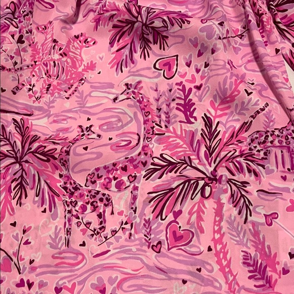 Lilly Pulitzer Pink and Purple Blanche Drop Shoulder Top Medium - Picture 7 of 10